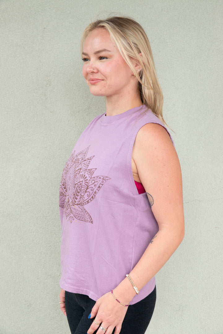 Mandala Lotus Vibe Tank - Amethyst