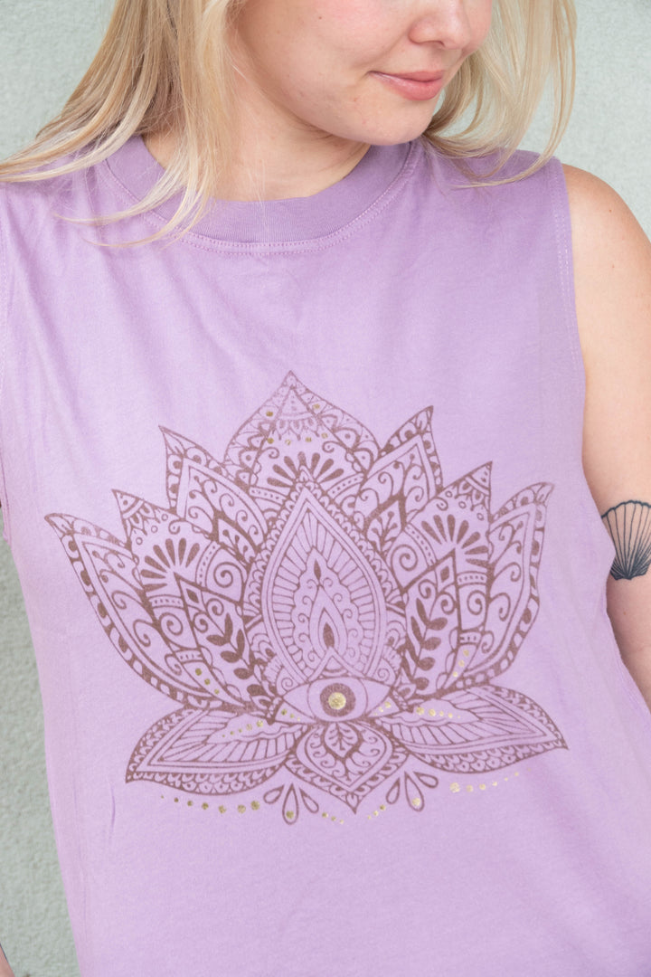 Mandala Lotus Vibe Tank - Amethyst
