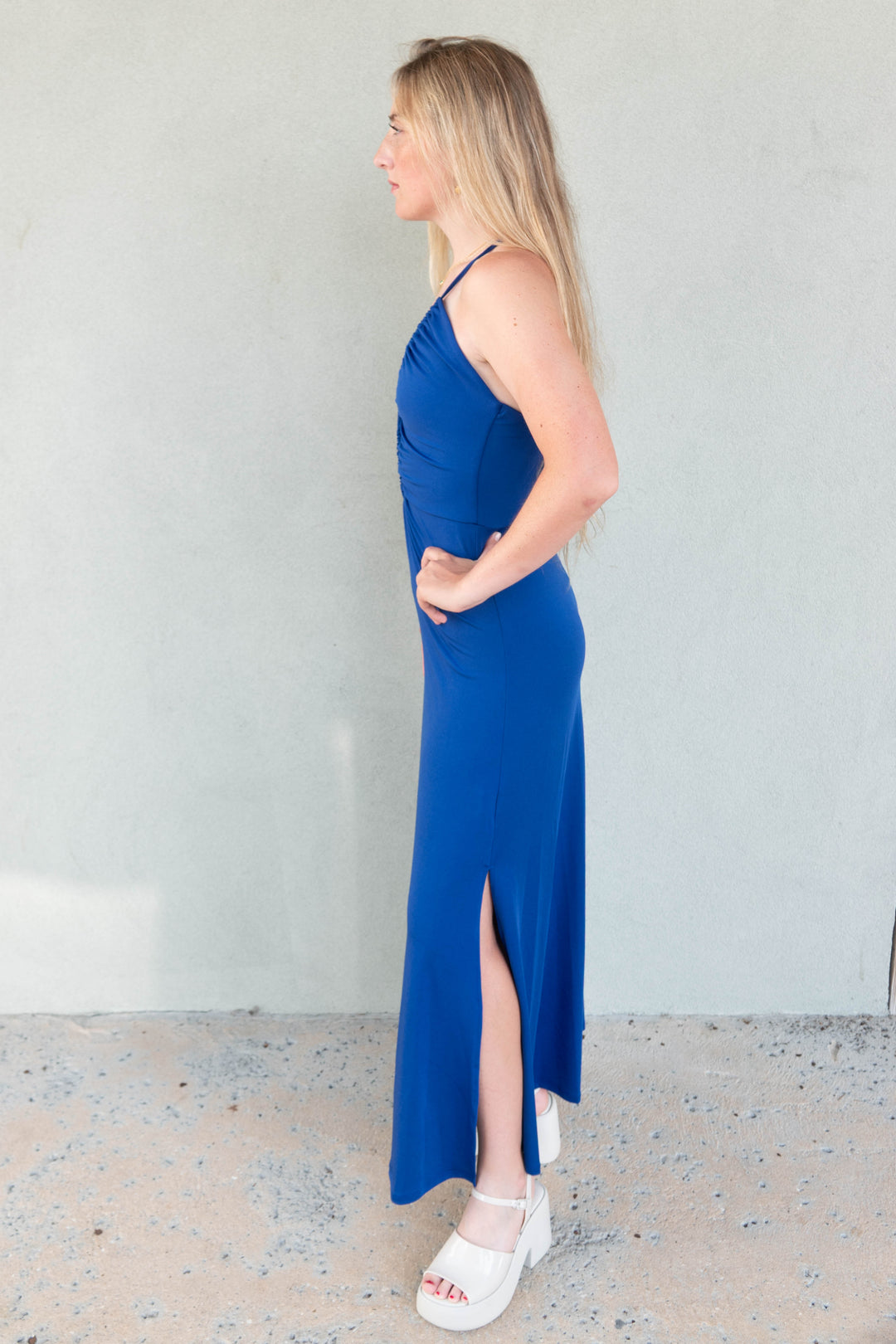 Keyhole Maxi Dress - Royal