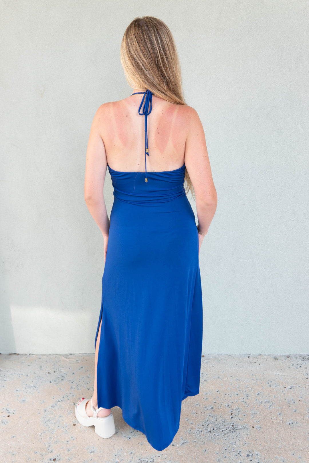 Keyhole Maxi Dress - Royal