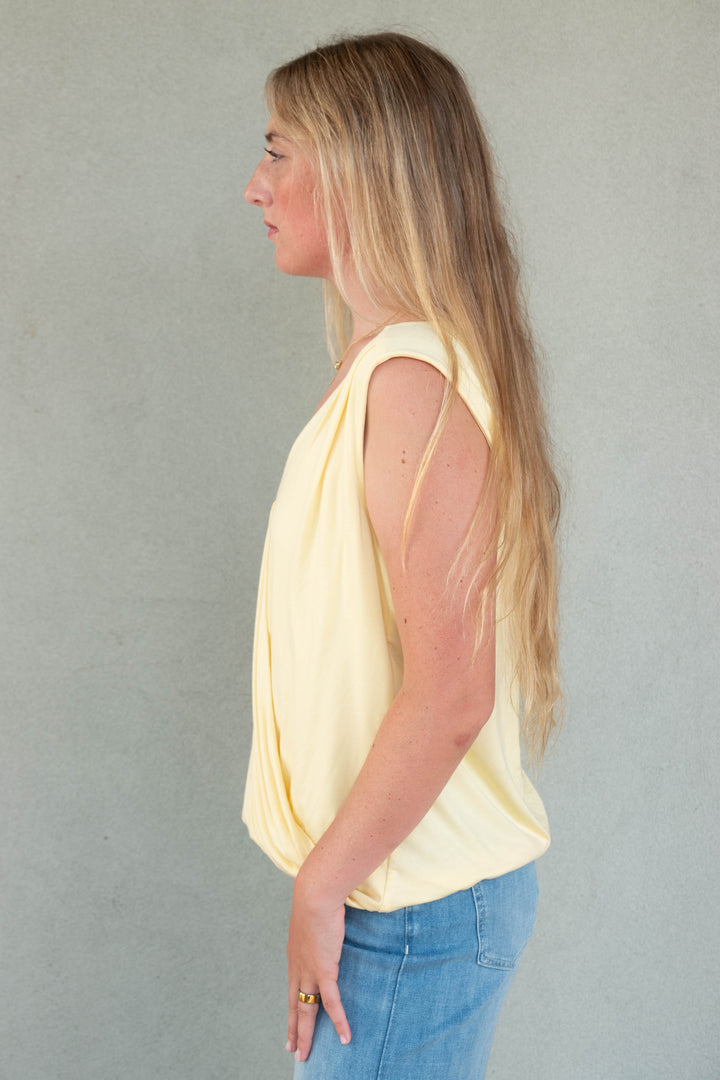 Everyday Surplice Tank - Lemon