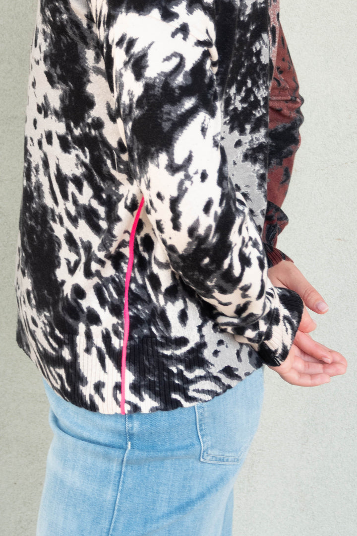 Running Wild Sweater - Chocolate/Feather