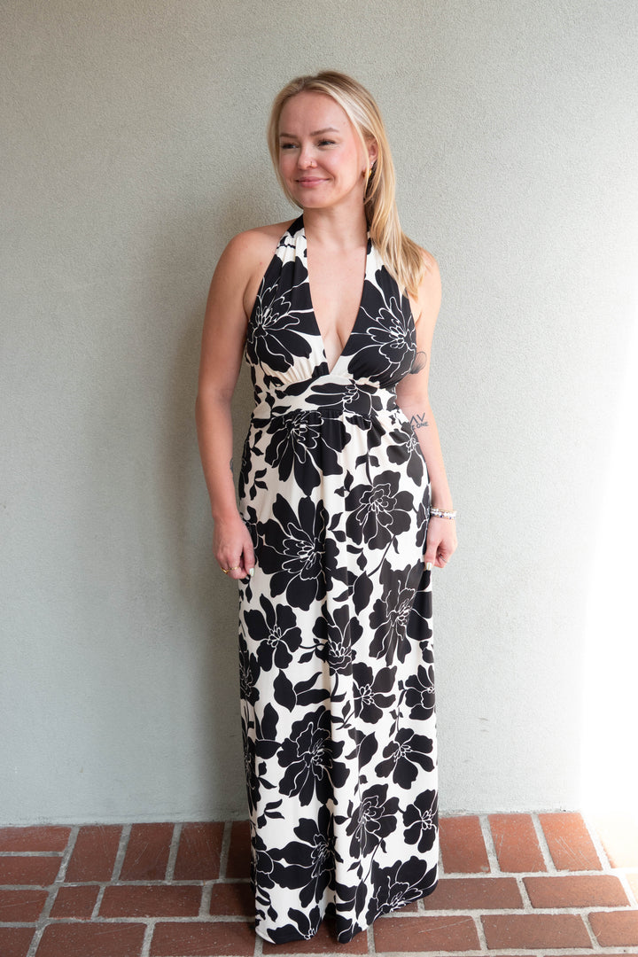 Stretch Halter Maxi Dress - Eloise