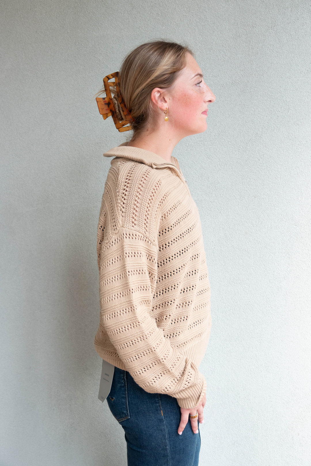 Everly Half Zip Pullover - Dune