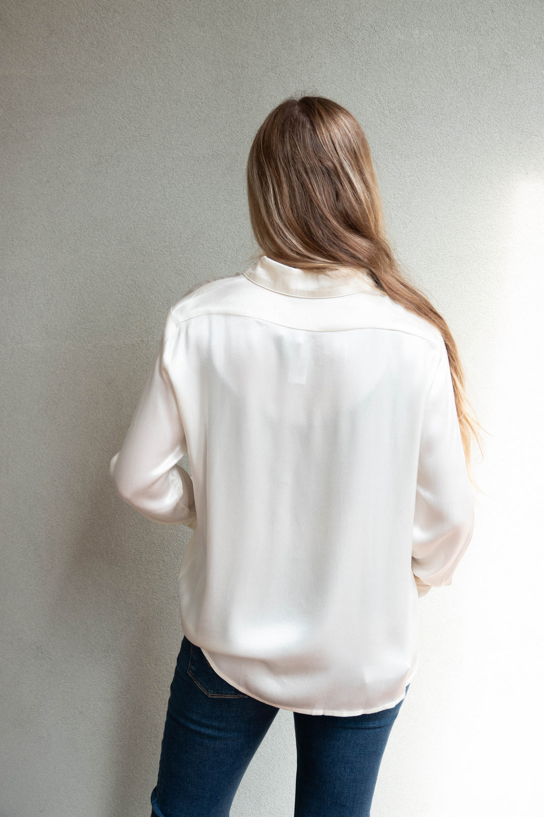 Poppy Button Blouse - Ivory