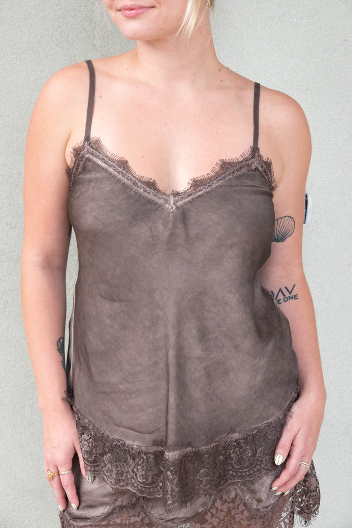 Lace Cami - Chocolate Brown