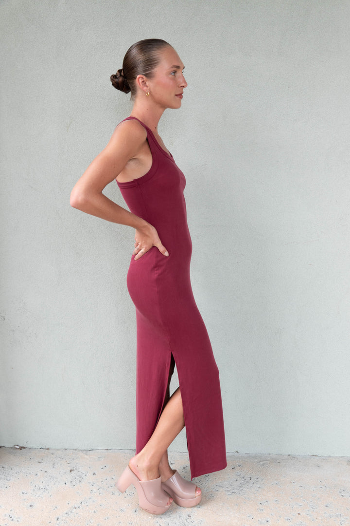 Sienna Maxi Dress - Mahogany