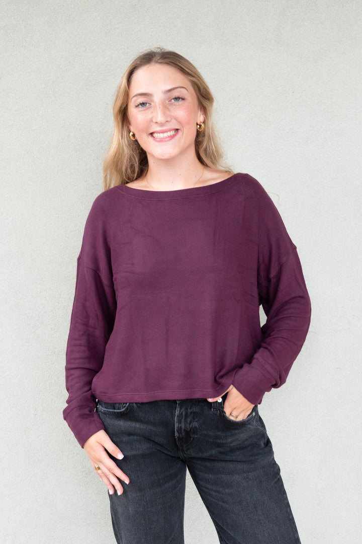 LuxeLayer Pullover - Cabernet