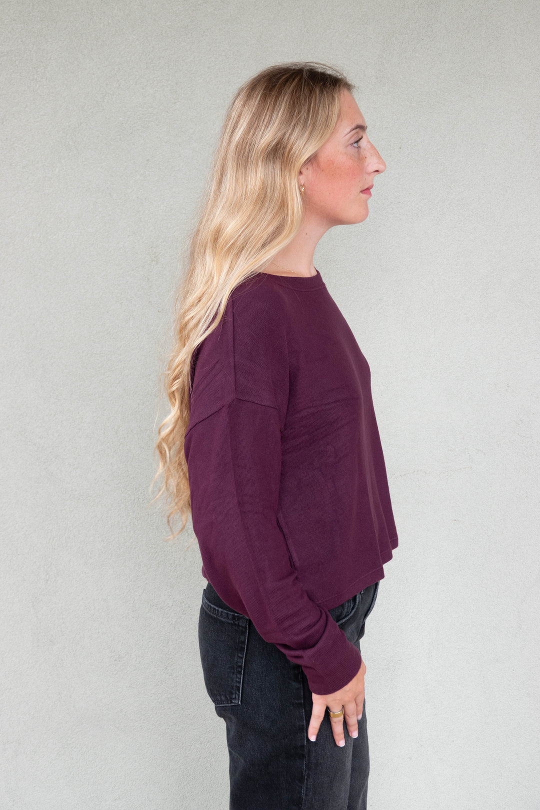 LuxeLayer Pullover - Cabernet