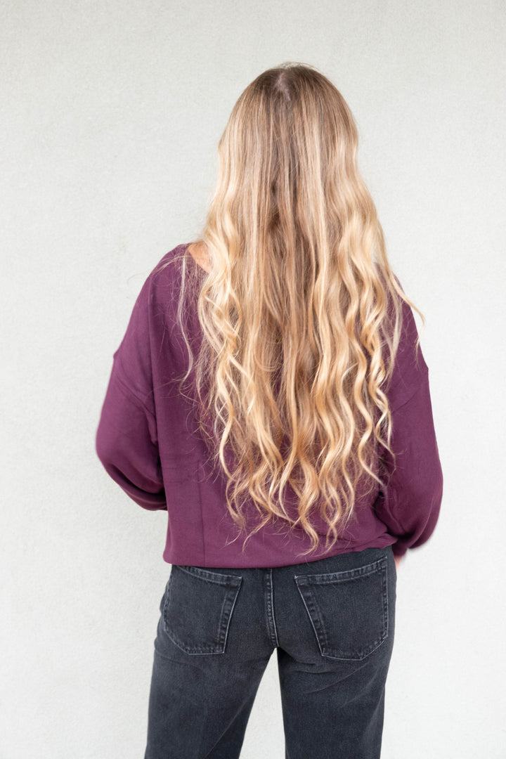 LuxeLayer Pullover - Cabernet