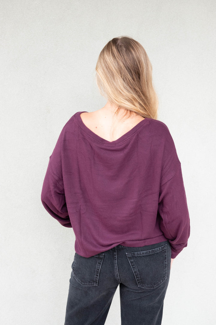LuxeLayer Pullover - Cabernet