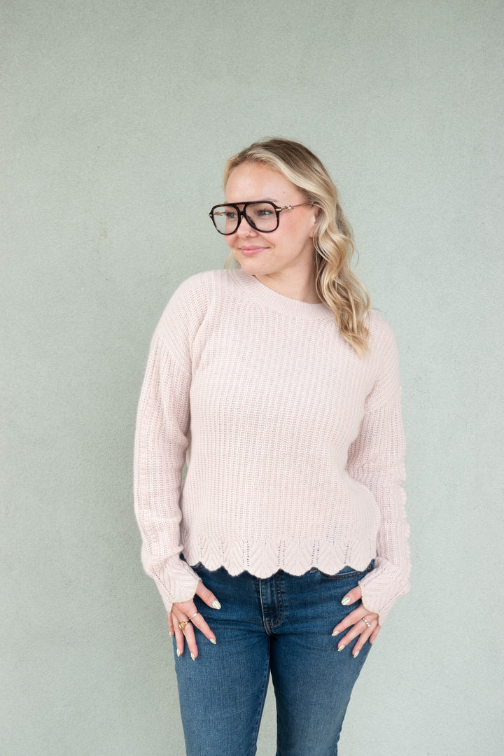 Pure Ruffle Cashmere Sweater - Ballet