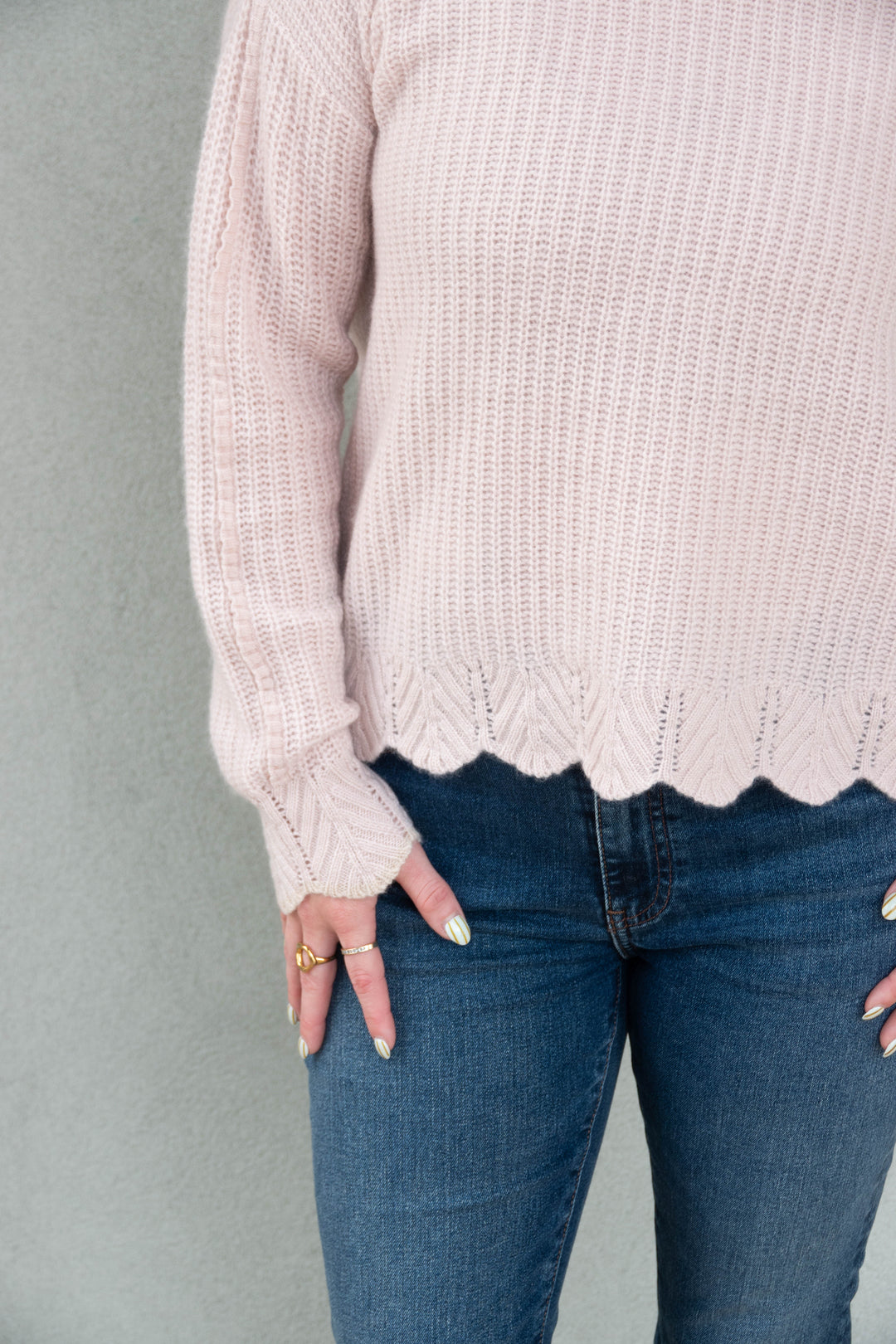 Pure Ruffle Cashmere Sweater - Ballet