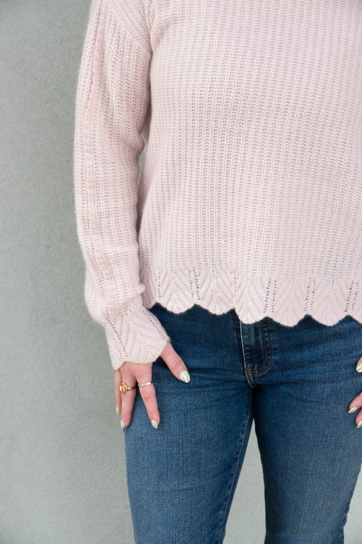 Pure Ruffle Cashmere Sweater - Ballet