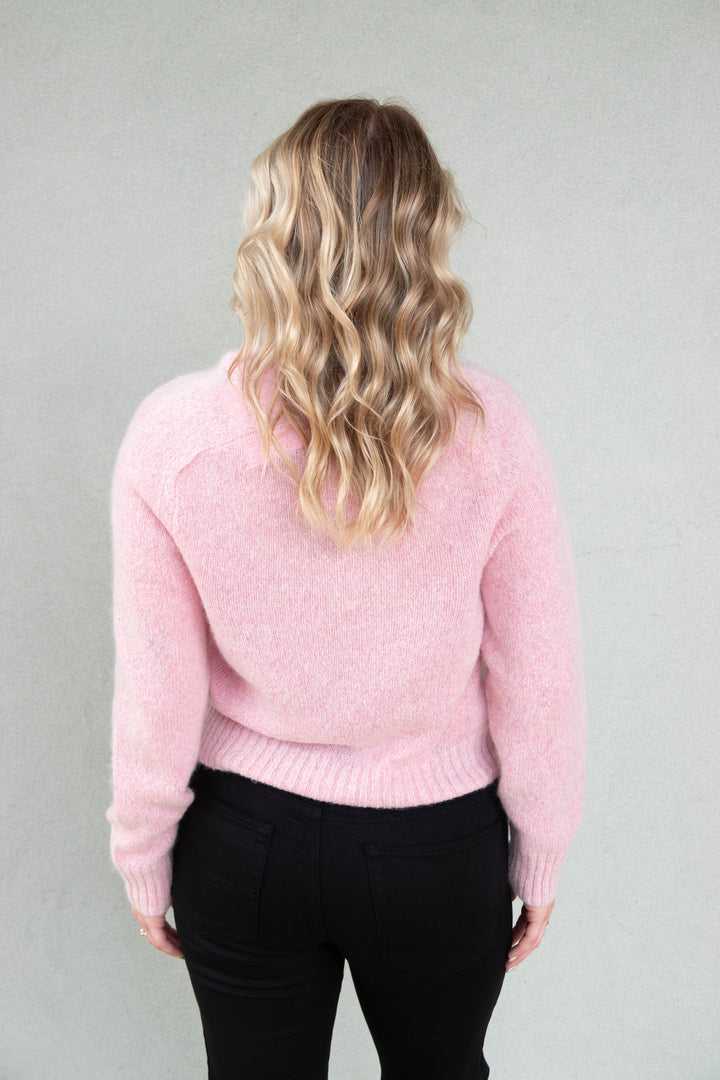 Terryl Crew Neck Cashmere Sweater - Peony