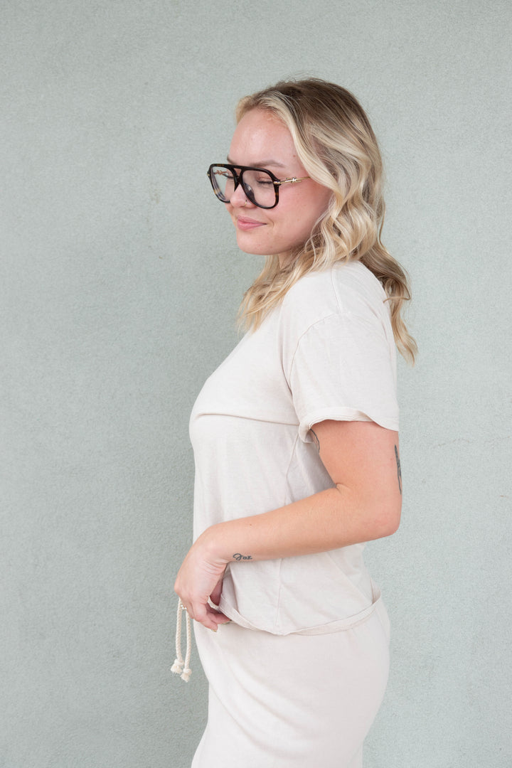 Harley Boxy Crew Tee - Whitecap Grey
