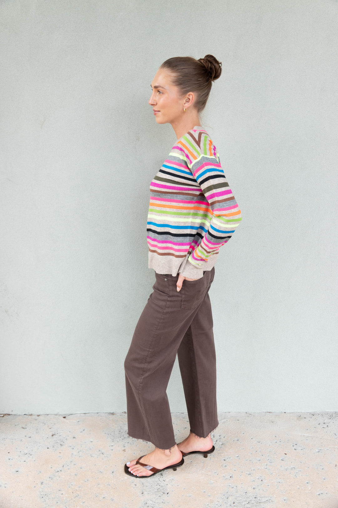 Saige Wide Leg Crop - Sulfur Burnt Umber