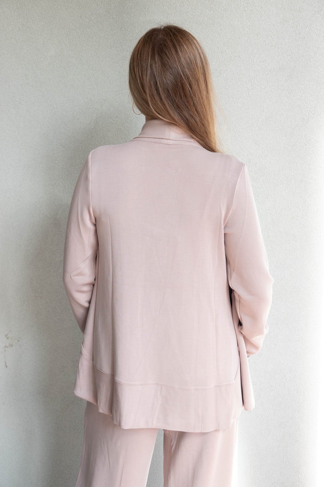 Brushed Modal Open Cardi - Taupe