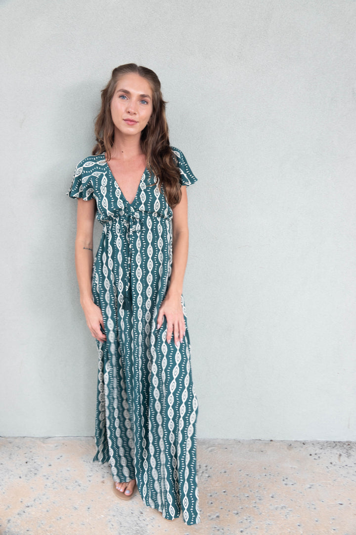 Avelle Maxi Dress - Axis Green