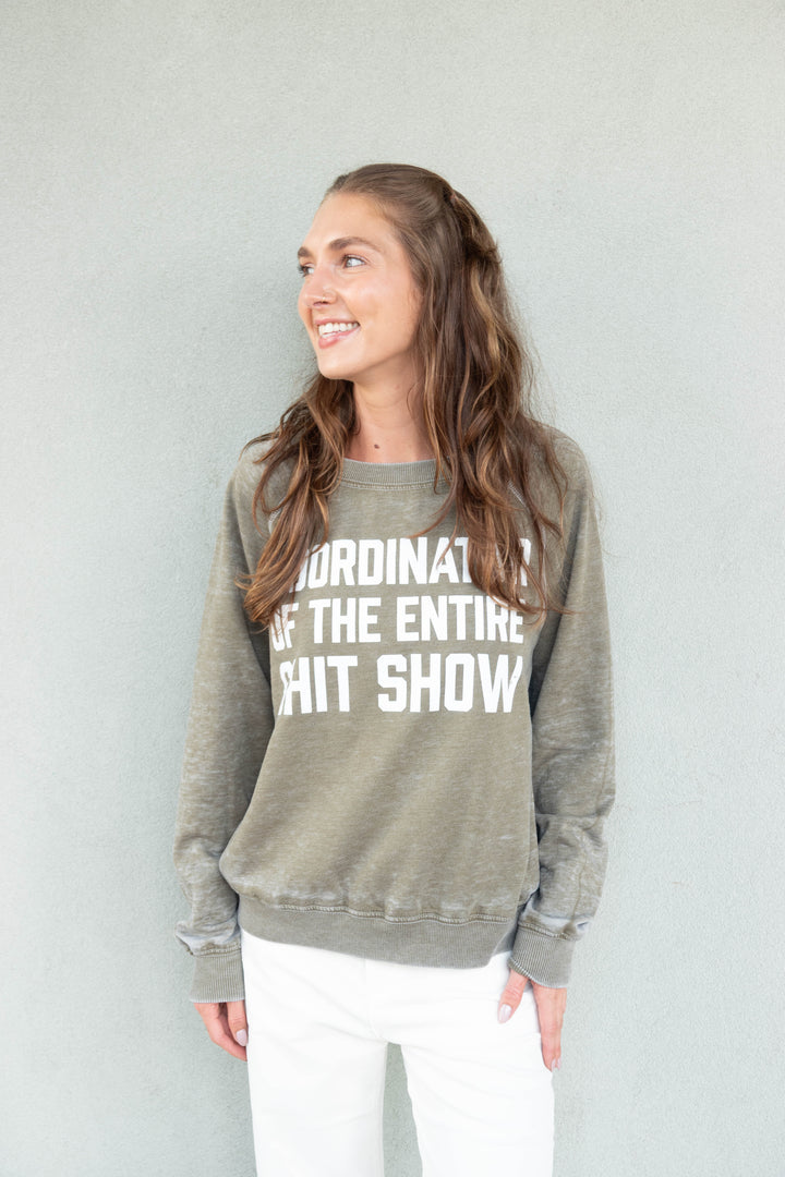 Coordinator of the Shit Show Sweatshirt - Olive