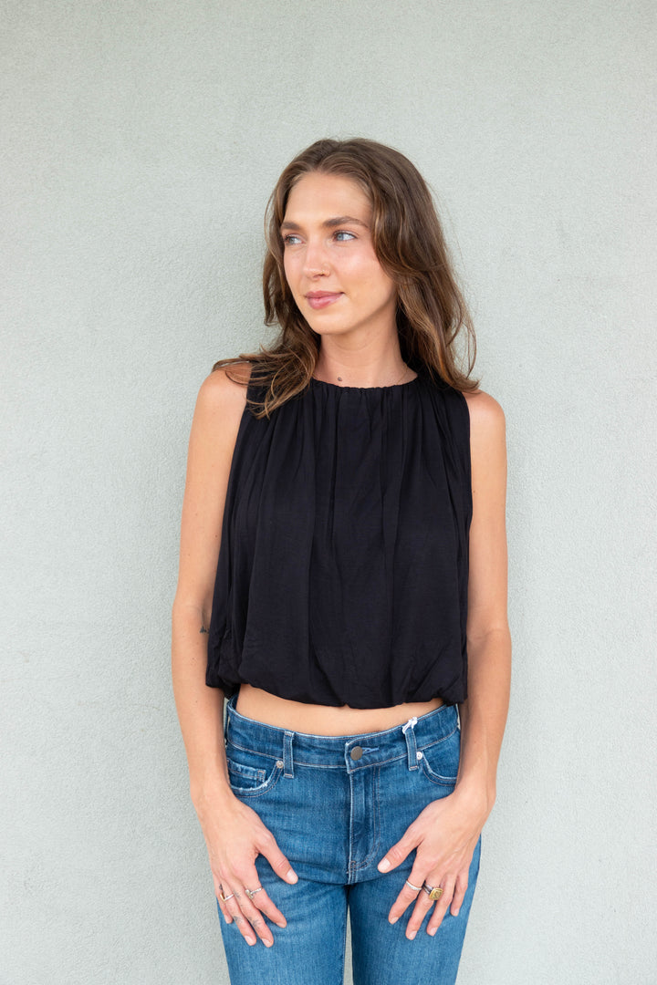 Maya Bubble Top - Black