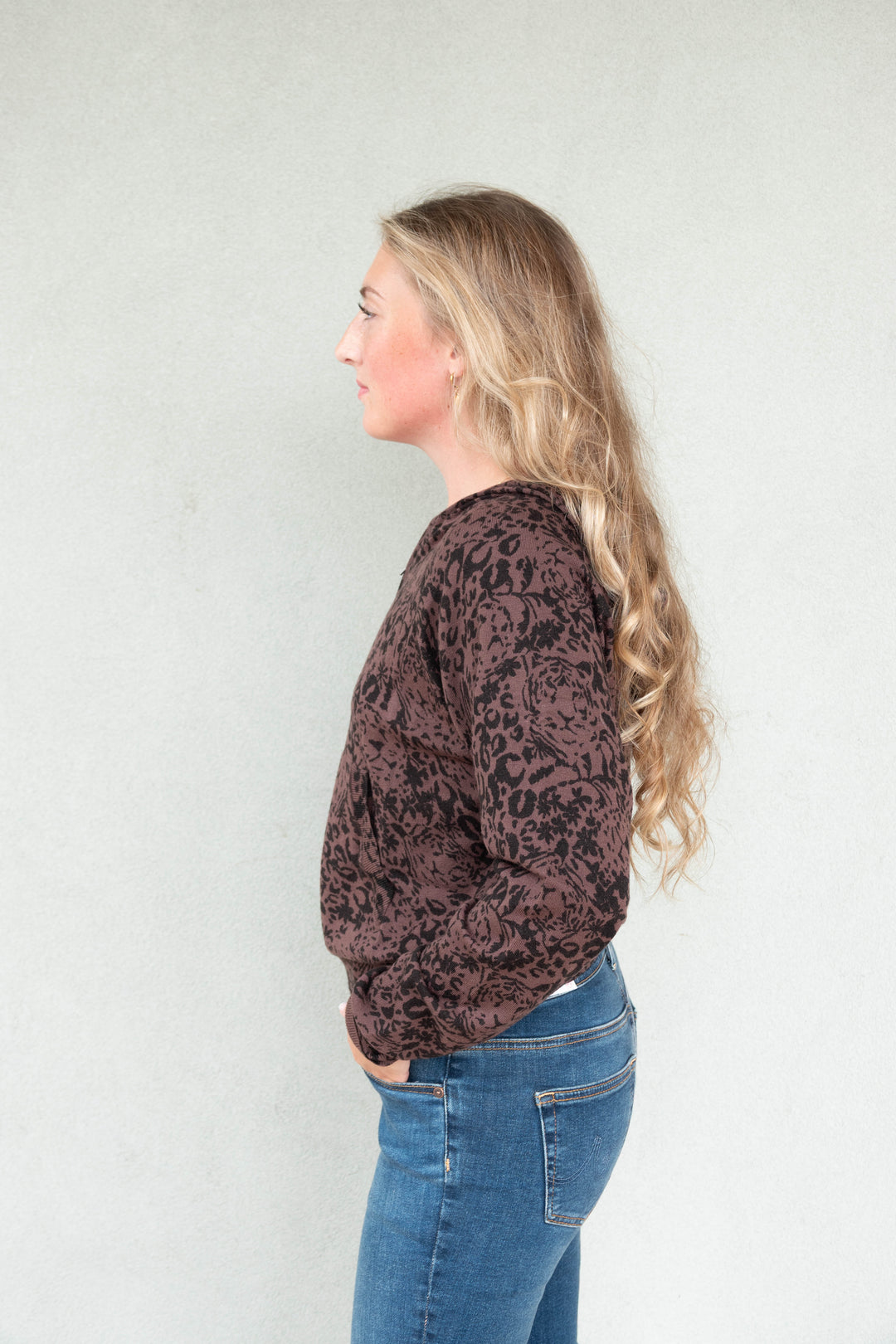 Leopard Knit Shiloh Hoodie - Earth