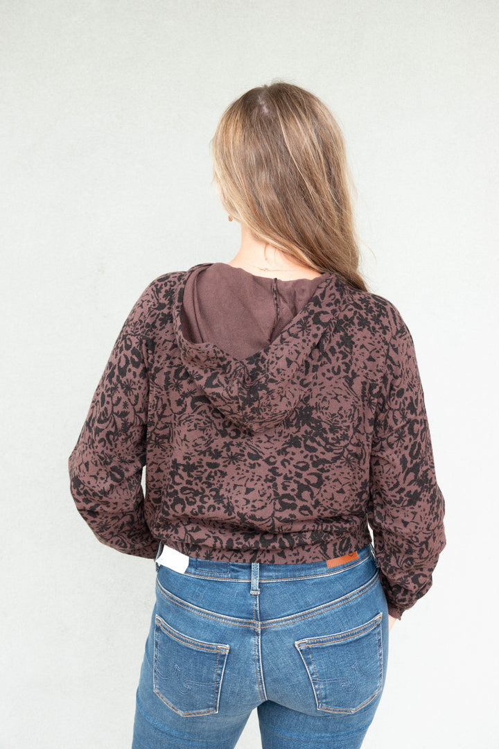Leopard Knit Shiloh Hoodie - Earth