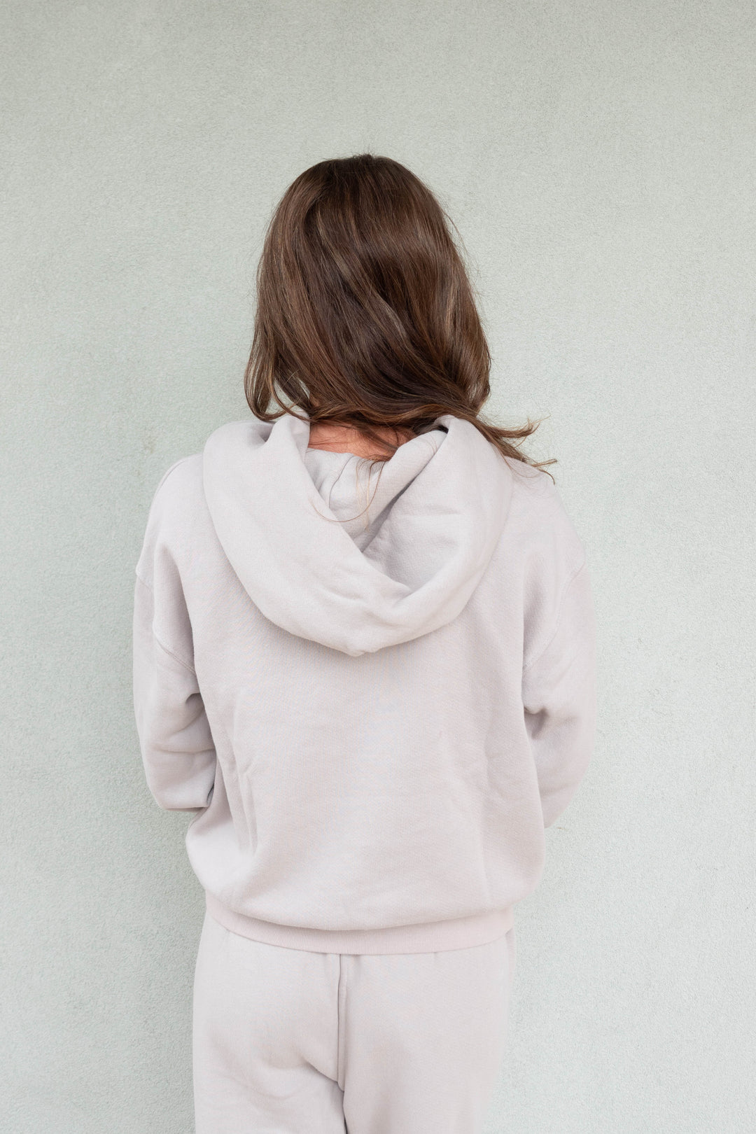 Heart Fleece Hoodie - Cloud Gray