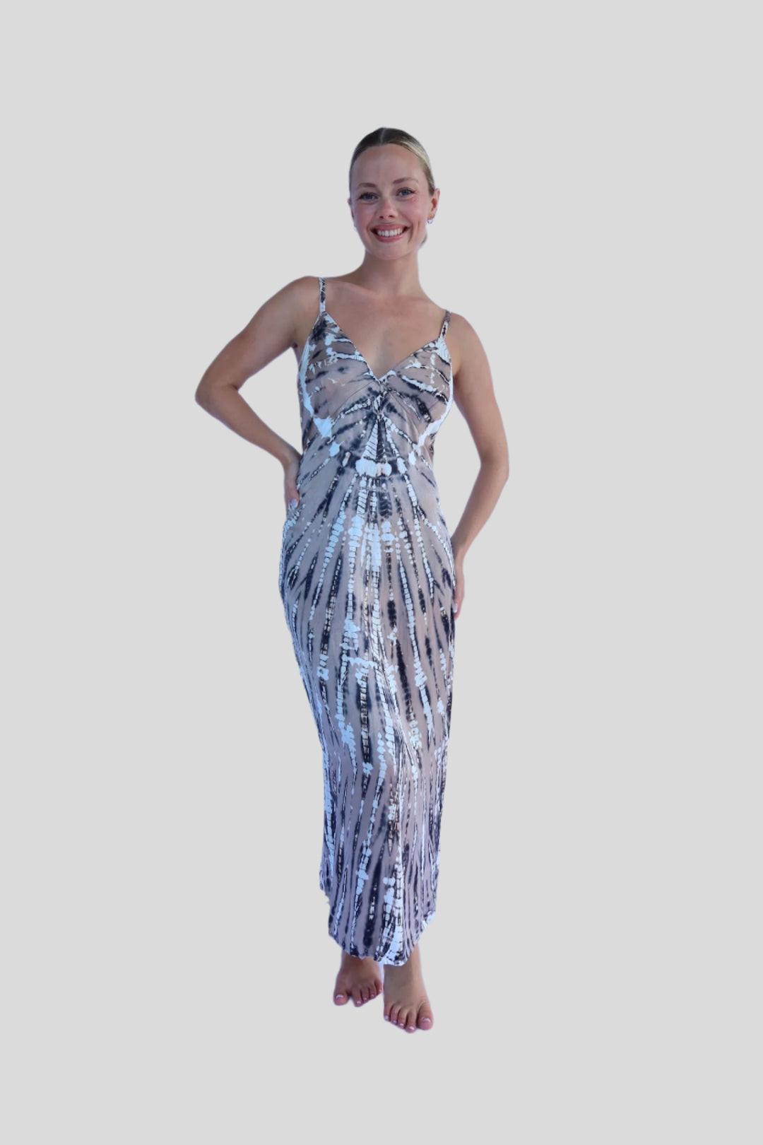 Jayla Midi Slip Dress - Shitake Nexus Wash