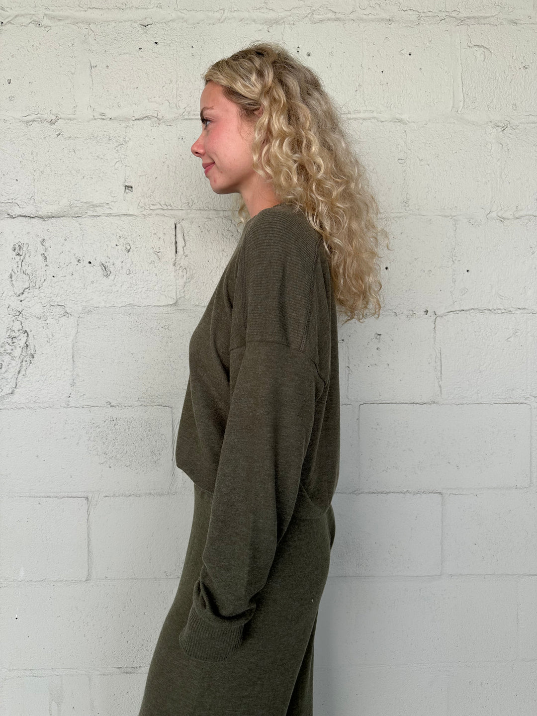 Marty Crew Neck Pullover - Topiary