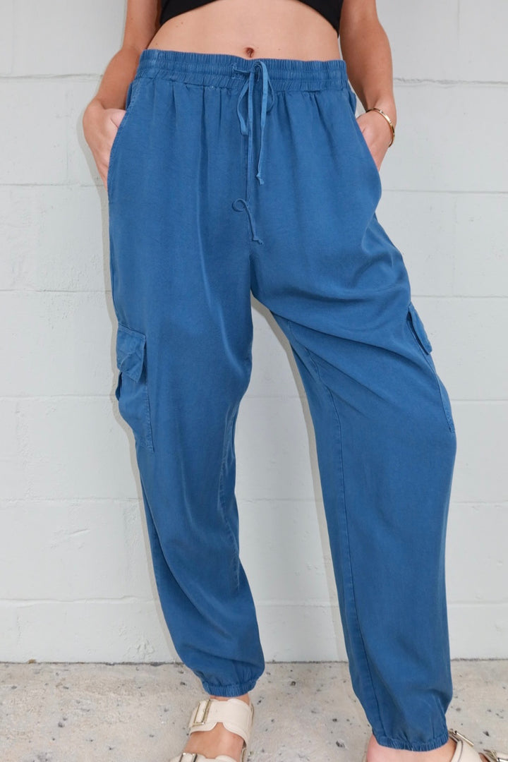 Tencel Harlow Pant - Poseidon