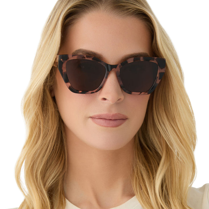 Evie Sunglasses - Himalayan Tortoise + Brown Polarized