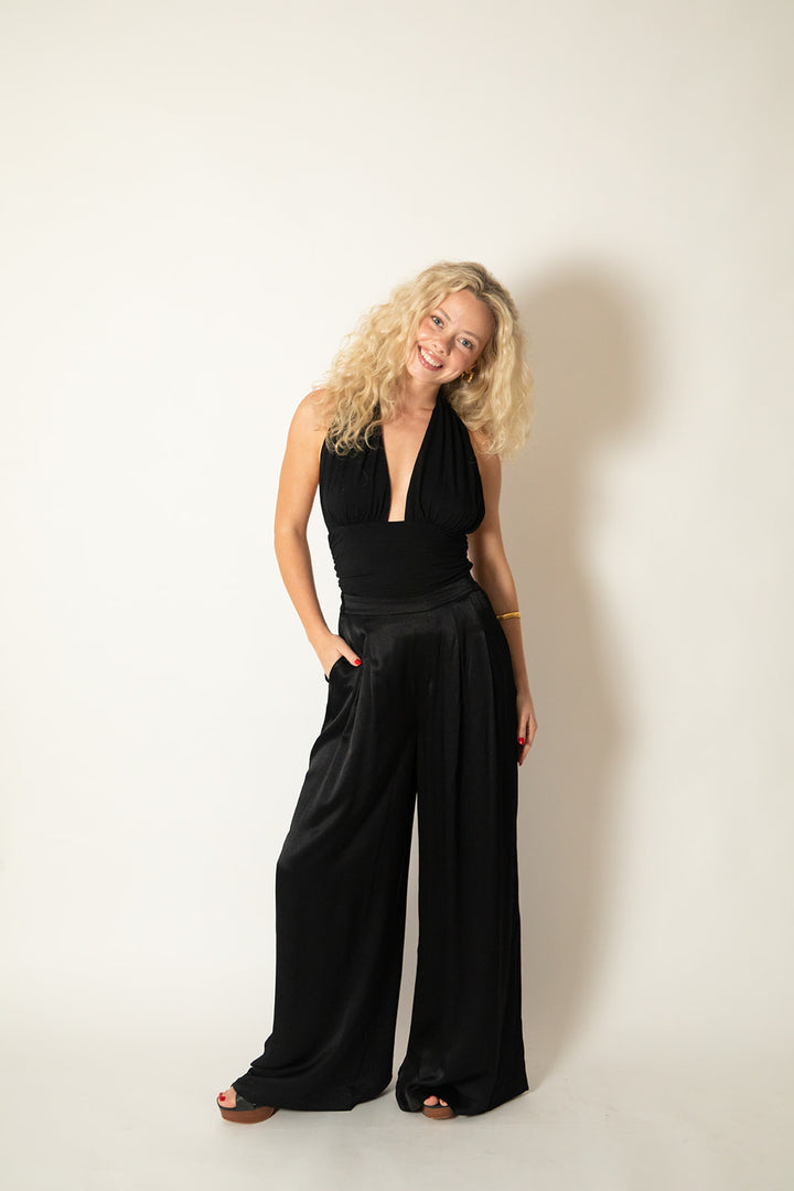 Jersey Halter Top - Black