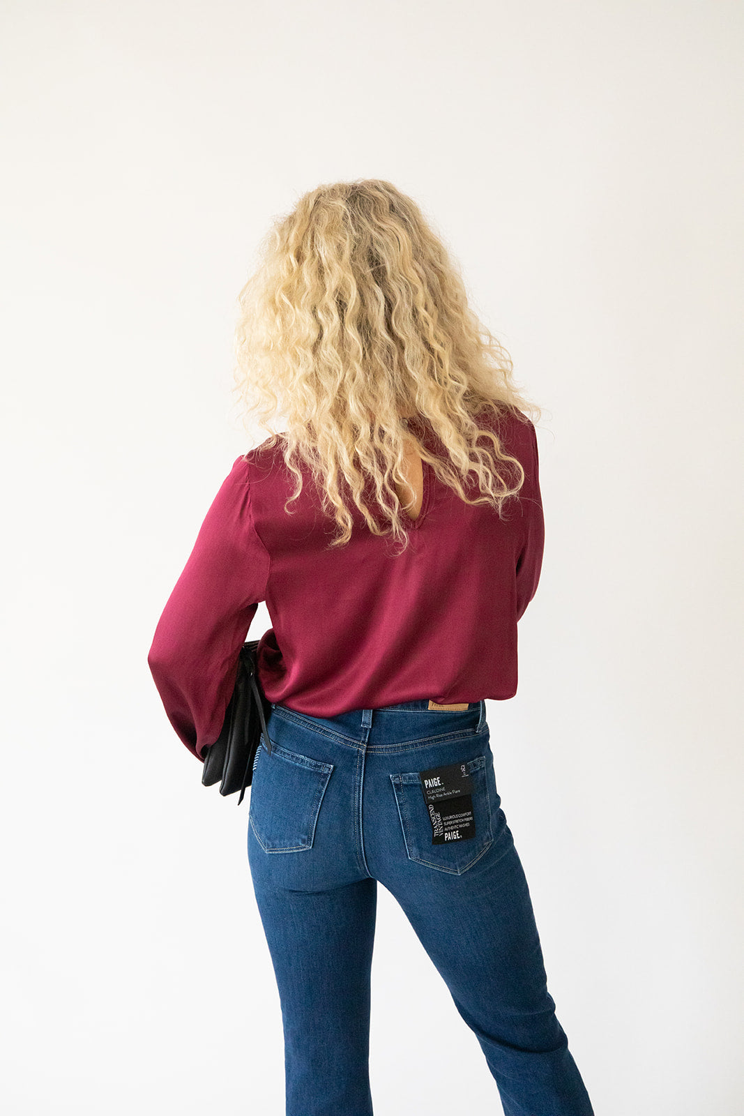 Lali Satin Blouse - Garnet