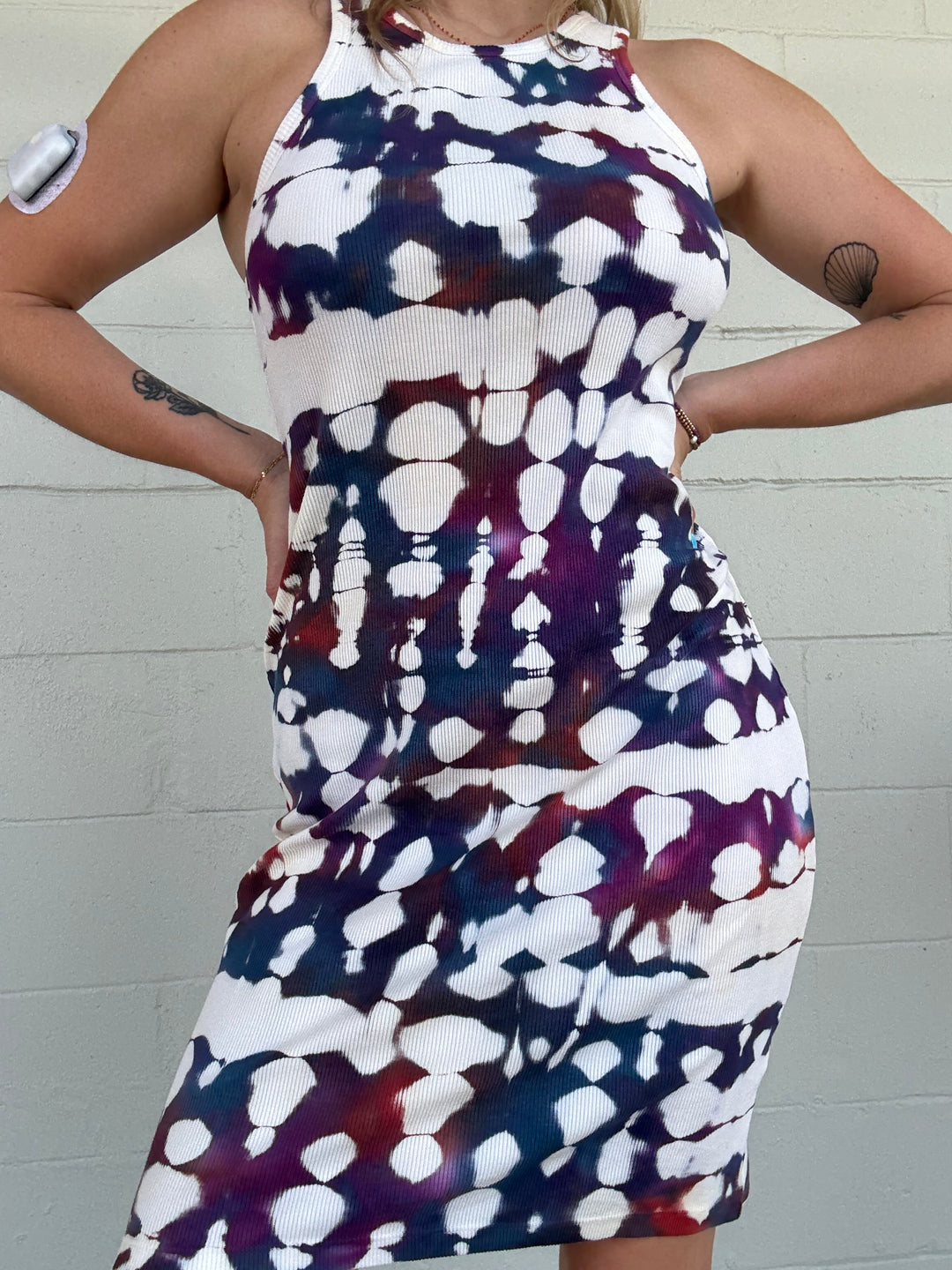 Raspberry Spotlight Wash Iggy Rib Mini Dress