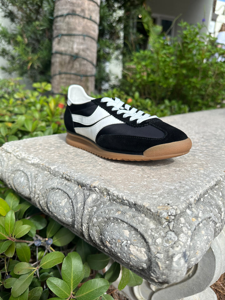 Track-Star Sneaker - Black Suede White