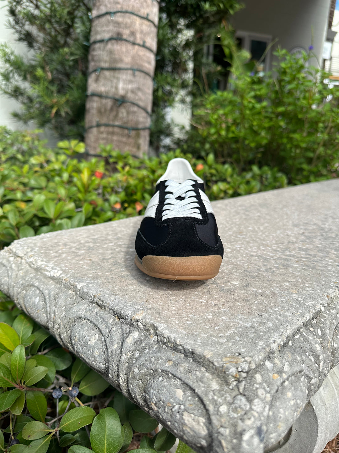 Track-Star Sneaker - Black Suede White