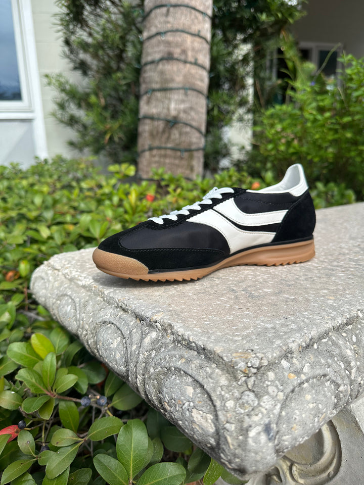 Track-Star Sneaker - Black Suede White