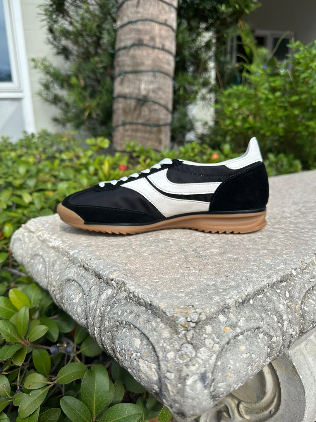 Track-Star Sneaker - Black Suede White