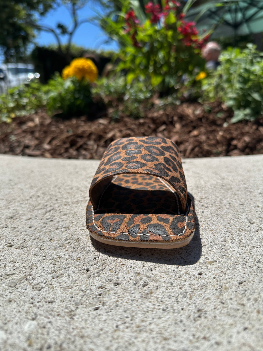 Bali Slide - Tan Leopard