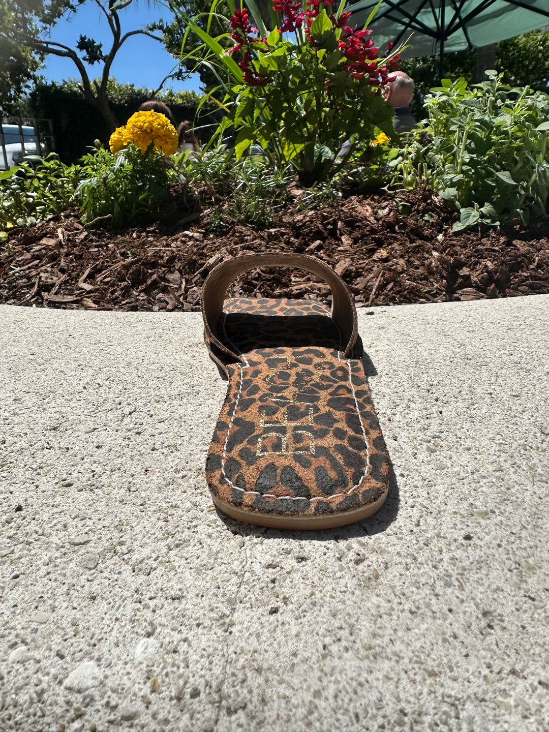 Bali Slide - Tan Leopard