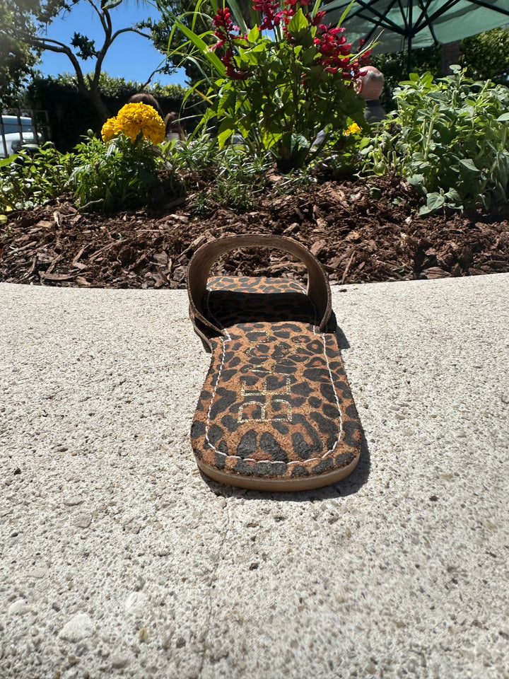 Bali Slide - Tan Leopard