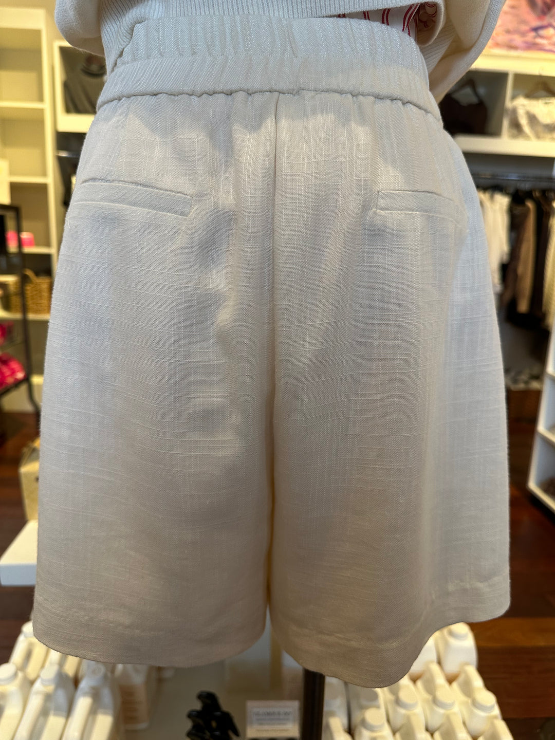 Linen Trouser Short - Ecru