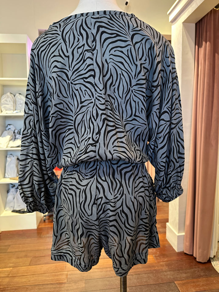 Mireya Romper - Raye Grey