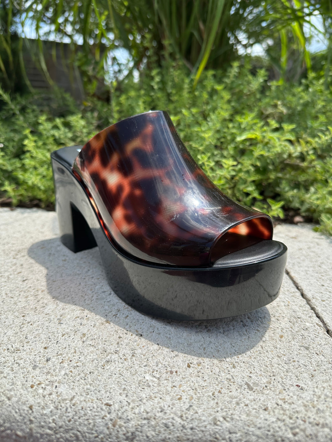 Melissa Mule Hype II - Black/Tortoise