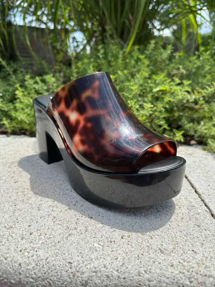 Melissa Mule Hype II - Black/Tortoise