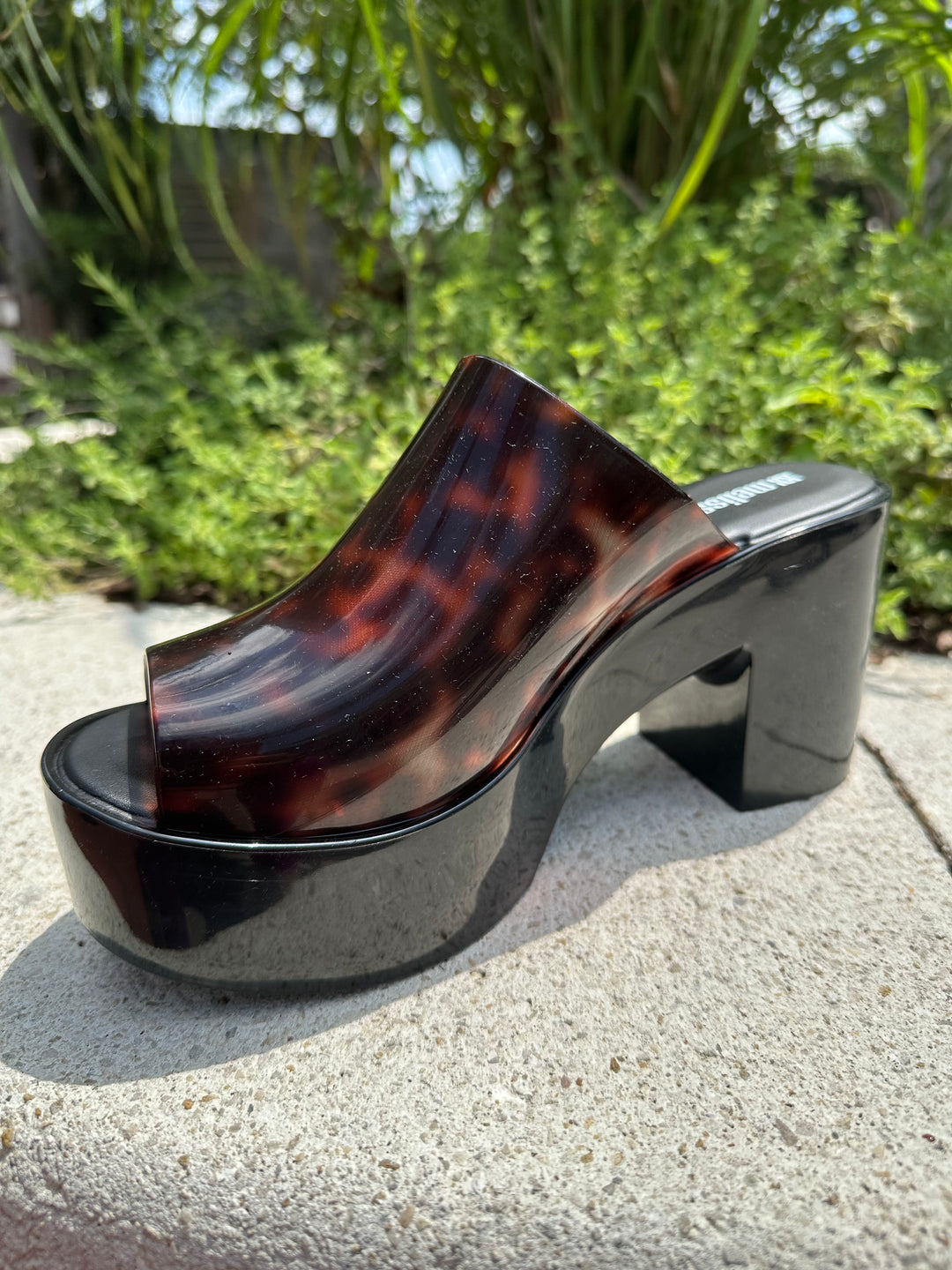 Melissa Mule Hype II - Black/Tortoise