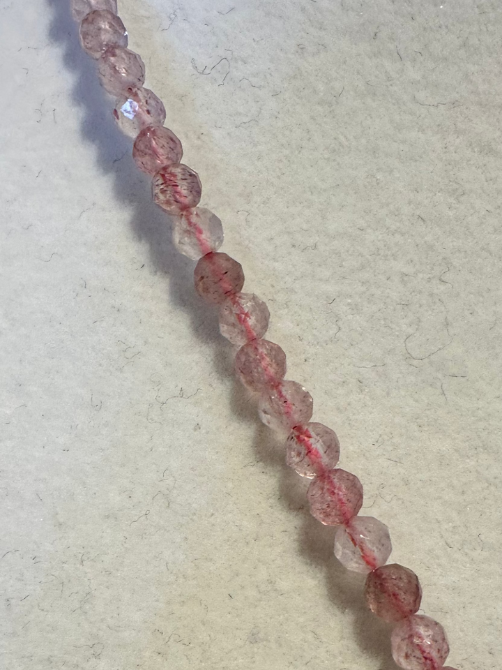 Fish Charm Gemstone Necklace - Rose Quartz