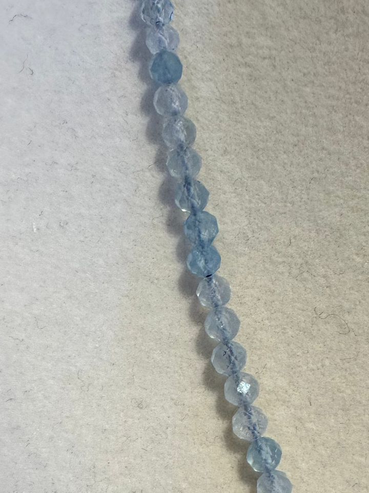 Fish Charm Gemstone Necklace - Aquamarine