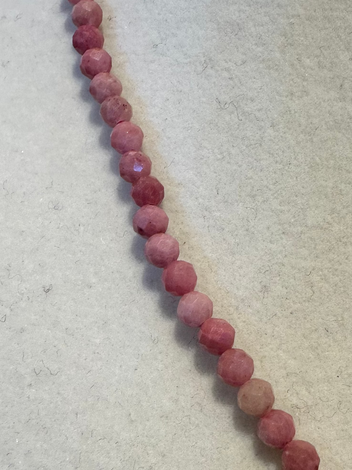 Fish Charm Gemstone Necklace - Rhodochrosite